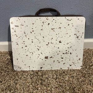 Speckled White and Brown lap desk